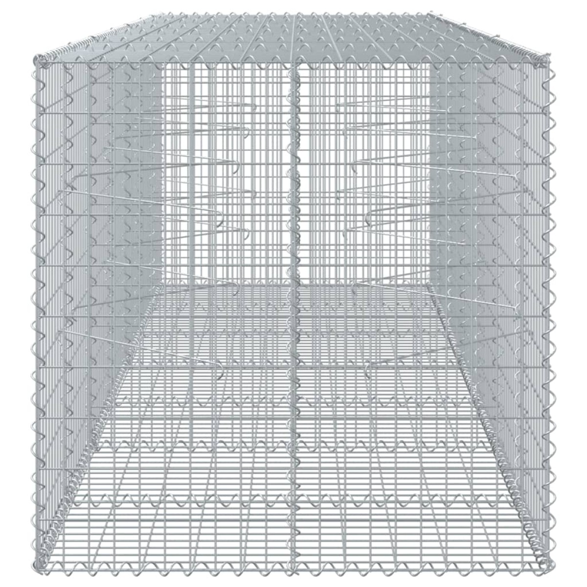 vidaXL Συρματοκιβώτιο με Κάλυμμα 350x100x100εκ από Γαλβανισμένο Χάλυβα