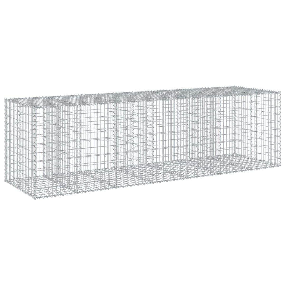 vidaXL Συρματοκιβώτιο με Κάλυμμα 350x100x100εκ από Γαλβανισμένο Χάλυβα