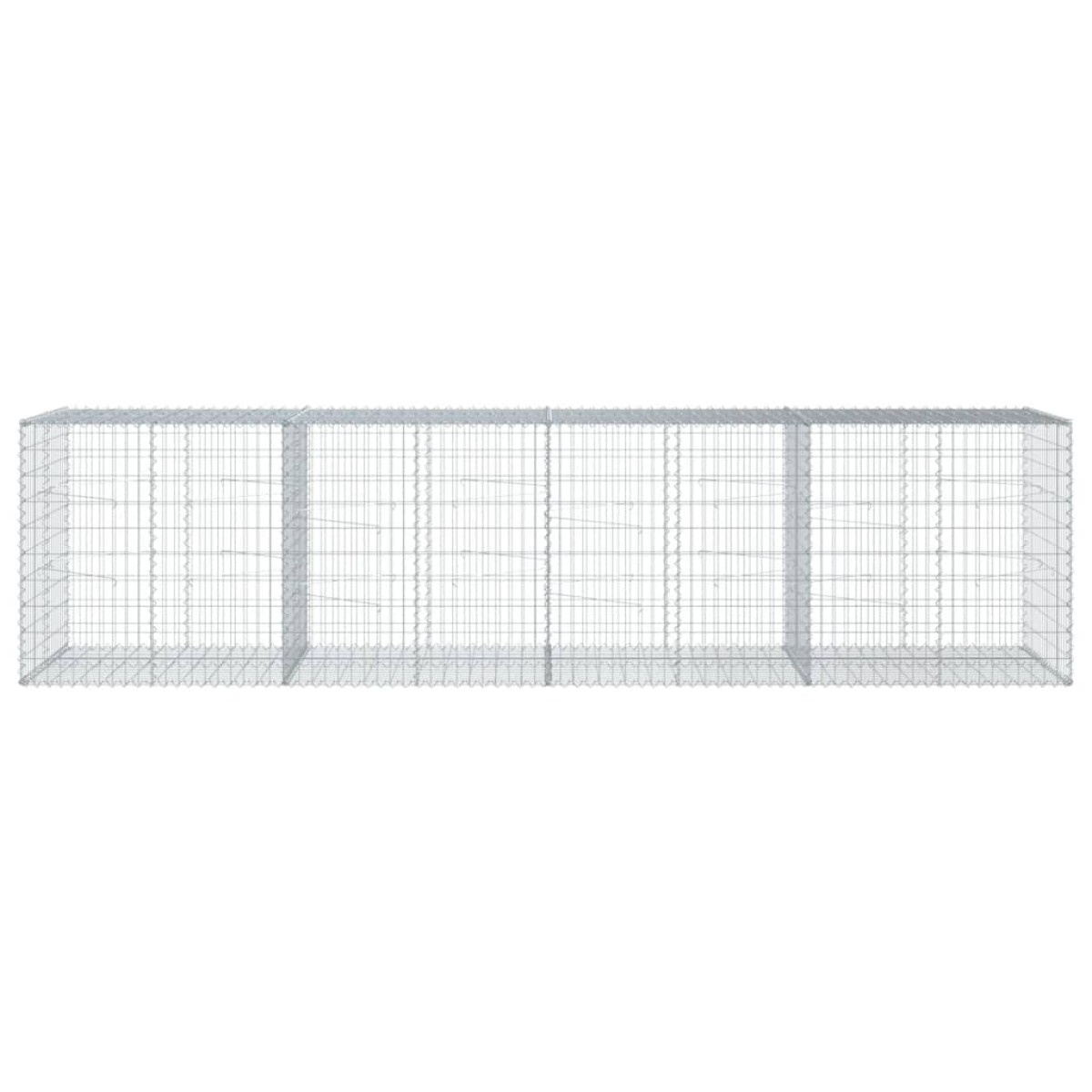 vidaXL Συρματοκιβώτιο με Κάλυμμα 400x100x100εκ από Γαλβανισμένο Χάλυβα
