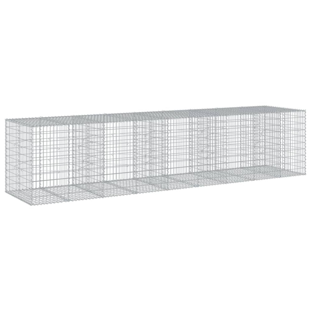 vidaXL Συρματοκιβώτιο με Κάλυμμα 450x100x100εκ από Γαλβανισμένο Χάλυβα