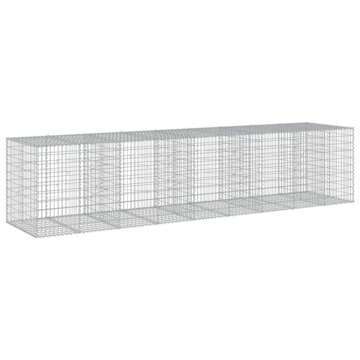 vidaXL Συρματοκιβώτιο με Κάλυμμα 450x100x100εκ από Γαλβανισμένο Χάλυβα