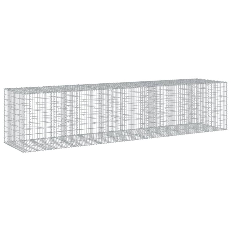 vidaXL Συρματοκιβώτιο με Κάλυμμα 450x100x100εκ από Γαλβανισμένο Χάλυβα