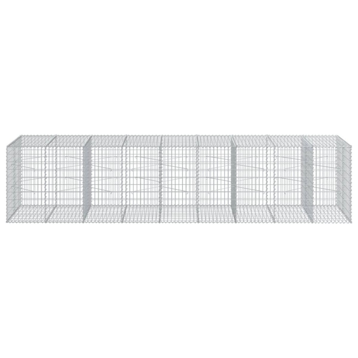 vidaXL Συρματοκιβώτιο με Κάλυμμα 450x100x100εκ από Γαλβανισμένο Χάλυβα