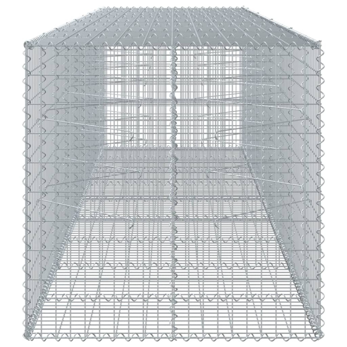 vidaXL Συρματοκιβώτιο με Κάλυμμα 450x100x100εκ από Γαλβανισμένο Χάλυβα