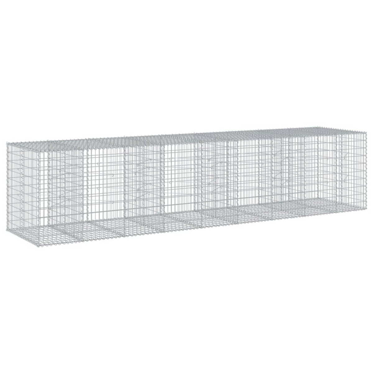 vidaXL Συρματοκιβώτιο με Κάλυμμα 450x100x100εκ από Γαλβανισμένο Χάλυβα