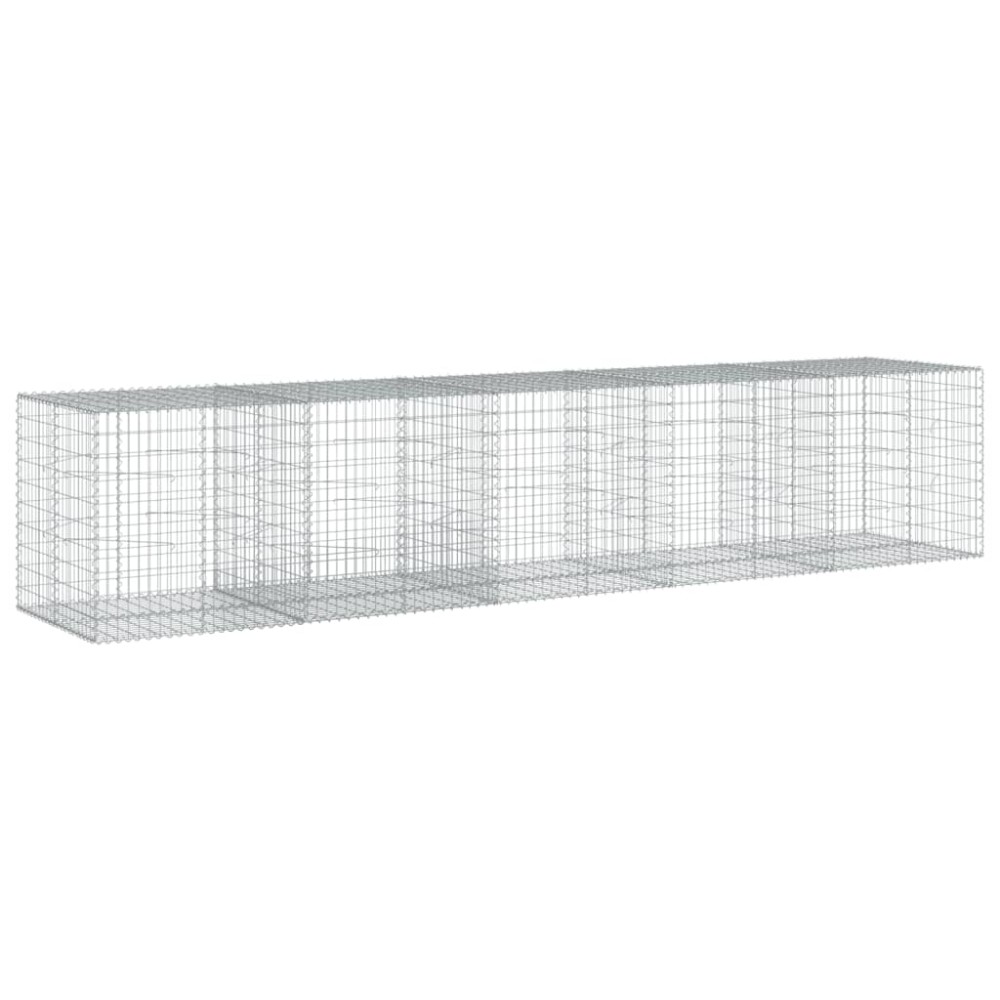 vidaXL Συρματοκιβώτιο με Κάλυμμα 500x100x100εκ από Γαλβανισμένο Χάλυβα