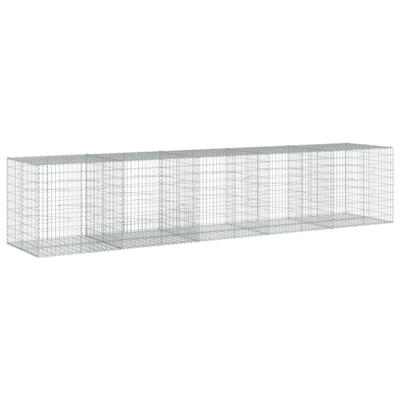 vidaXL Συρματοκιβώτιο με Κάλυμμα 500x100x100εκ από Γαλβανισμένο Χάλυβα