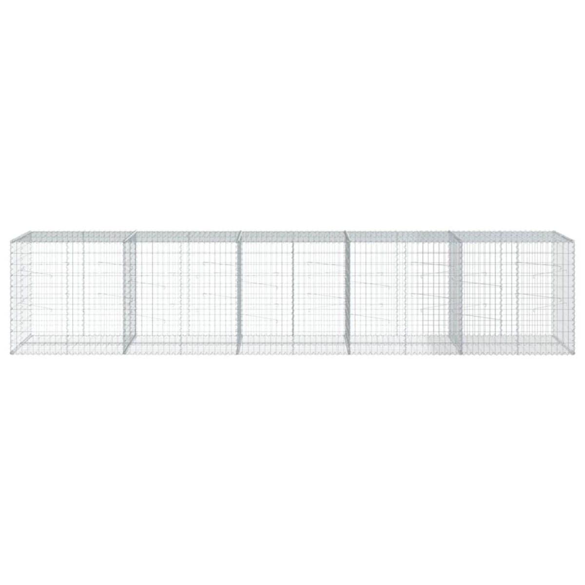 vidaXL Συρματοκιβώτιο με Κάλυμμα 500x100x100εκ από Γαλβανισμένο Χάλυβα