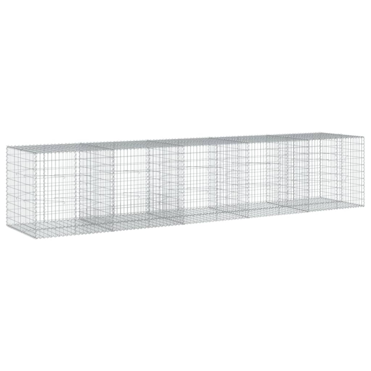 vidaXL Συρματοκιβώτιο με Κάλυμμα 500x100x100εκ από Γαλβανισμένο Χάλυβα