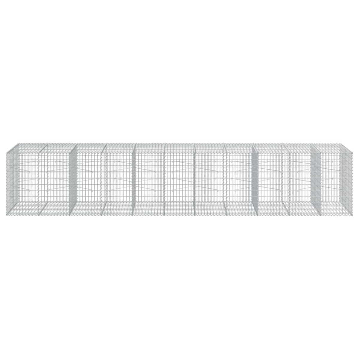 vidaXL Συρματοκιβώτιο με Κάλυμμα 550x100x100εκ από Γαλβανισμένο Χάλυβα