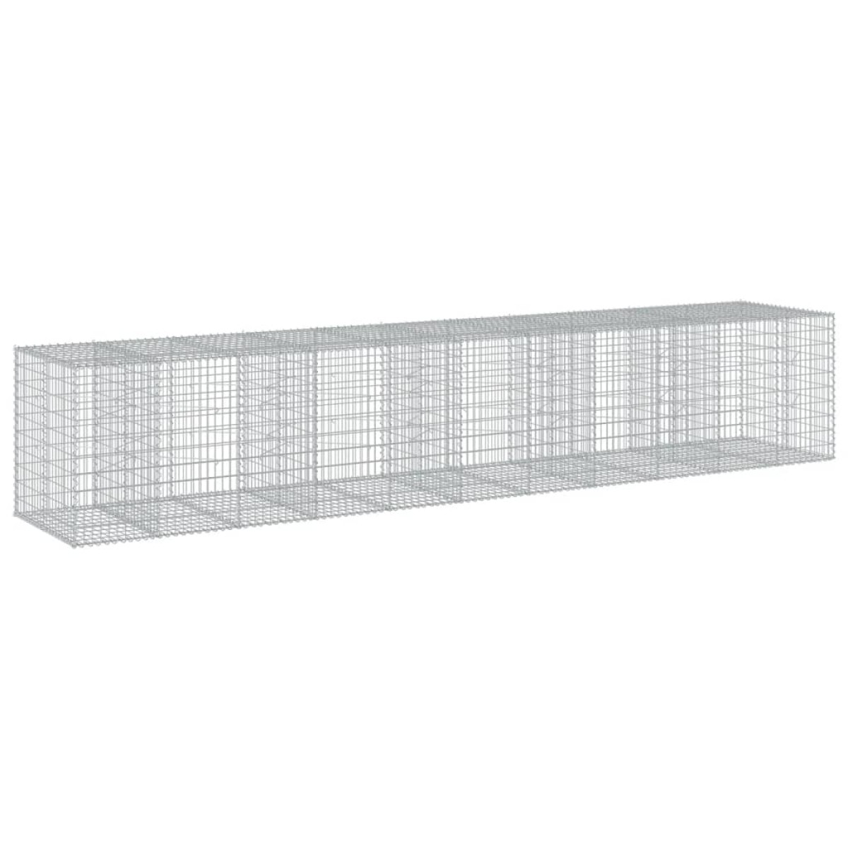 vidaXL Συρματοκιβώτιο με Κάλυμμα 550x100x100εκ από Γαλβανισμένο Χάλυβα