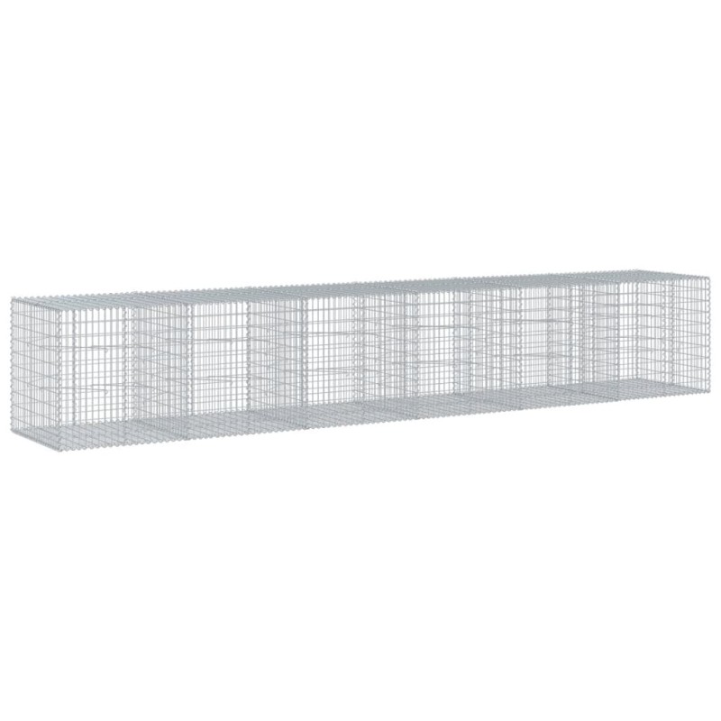 vidaXL Συρματοκιβώτιο με Κάλυμμα 600x100x100εκ από Γαλβανισμένο Χάλυβα