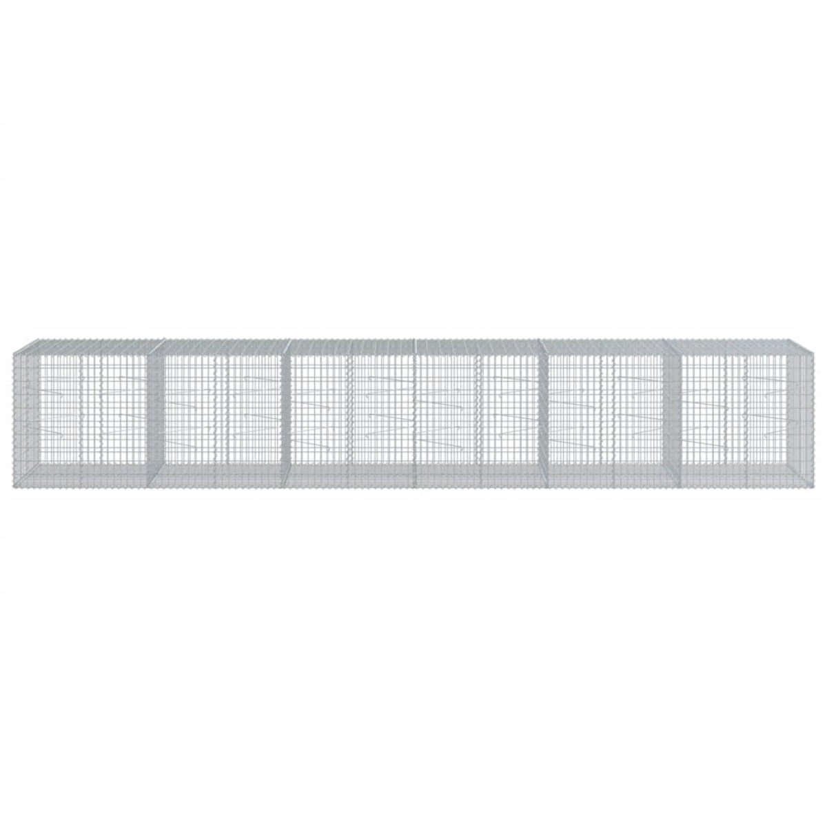 vidaXL Συρματοκιβώτιο με Κάλυμμα 600x100x100εκ από Γαλβανισμένο Χάλυβα