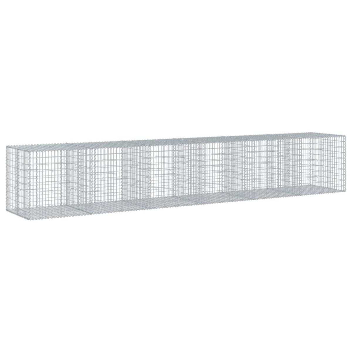 vidaXL Συρματοκιβώτιο με Κάλυμμα 600x100x100εκ από Γαλβανισμένο Χάλυβα
