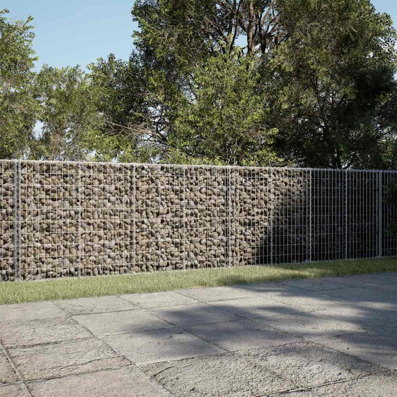 vidaXL Συρματοκιβώτιο με Κάλυμμα 650x100x100εκ από Γαλβανισμένο Χάλυβα