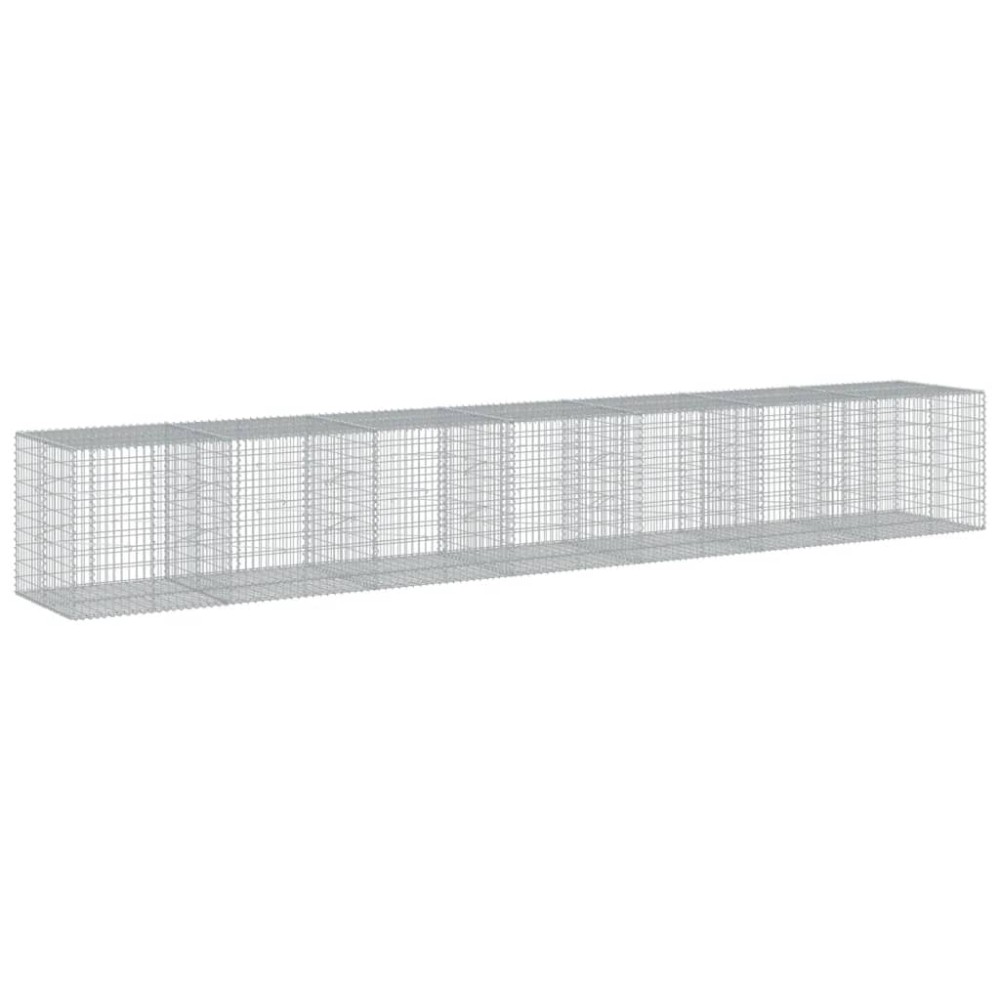 vidaXL Συρματοκιβώτιο με Κάλυμμα 700x100x100εκ από Γαλβανισμένο Χάλυβα