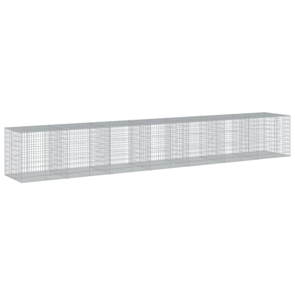 vidaXL Συρματοκιβώτιο με Κάλυμμα 700x100x100εκ από Γαλβανισμένο Χάλυβα
