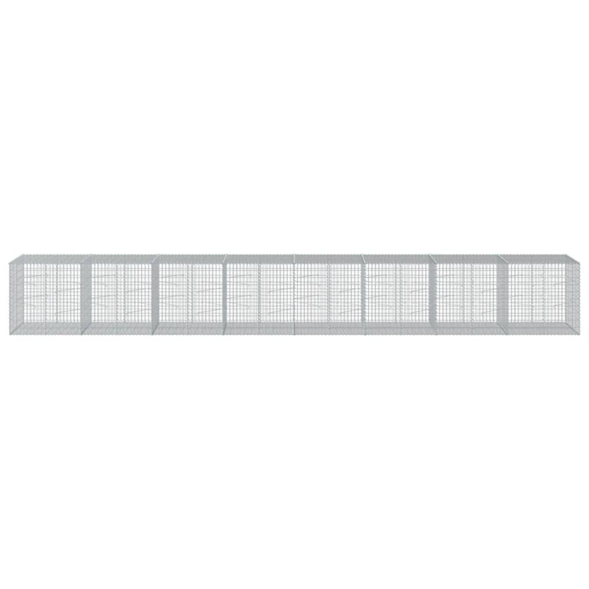 vidaXL Συρματοκιβώτιο με Κάλυμμα 800x100x100εκ από Γαλβανισμένο Χάλυβα