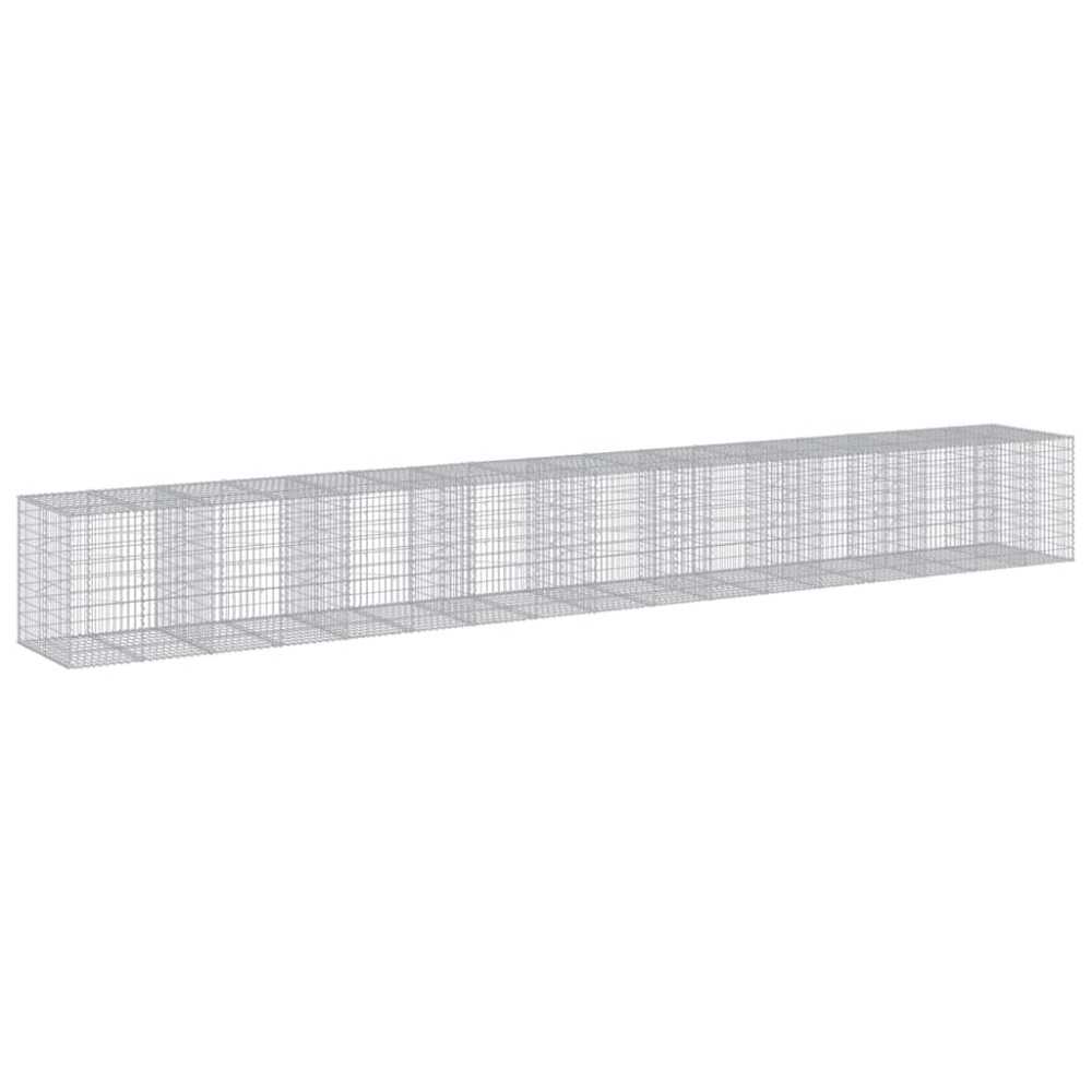 vidaXL Συρματοκιβώτιο με Κάλυμμα 850x100x100εκ από Γαλβανισμένο Χάλυβα