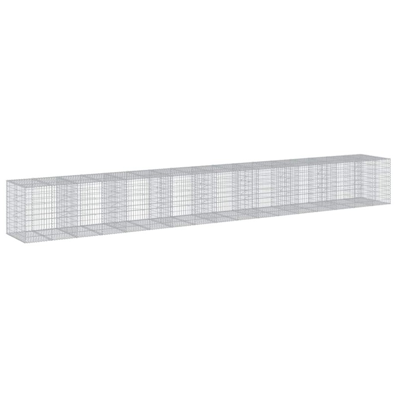 vidaXL Συρματοκιβώτιο με Κάλυμμα 850x100x100εκ από Γαλβανισμένο Χάλυβα