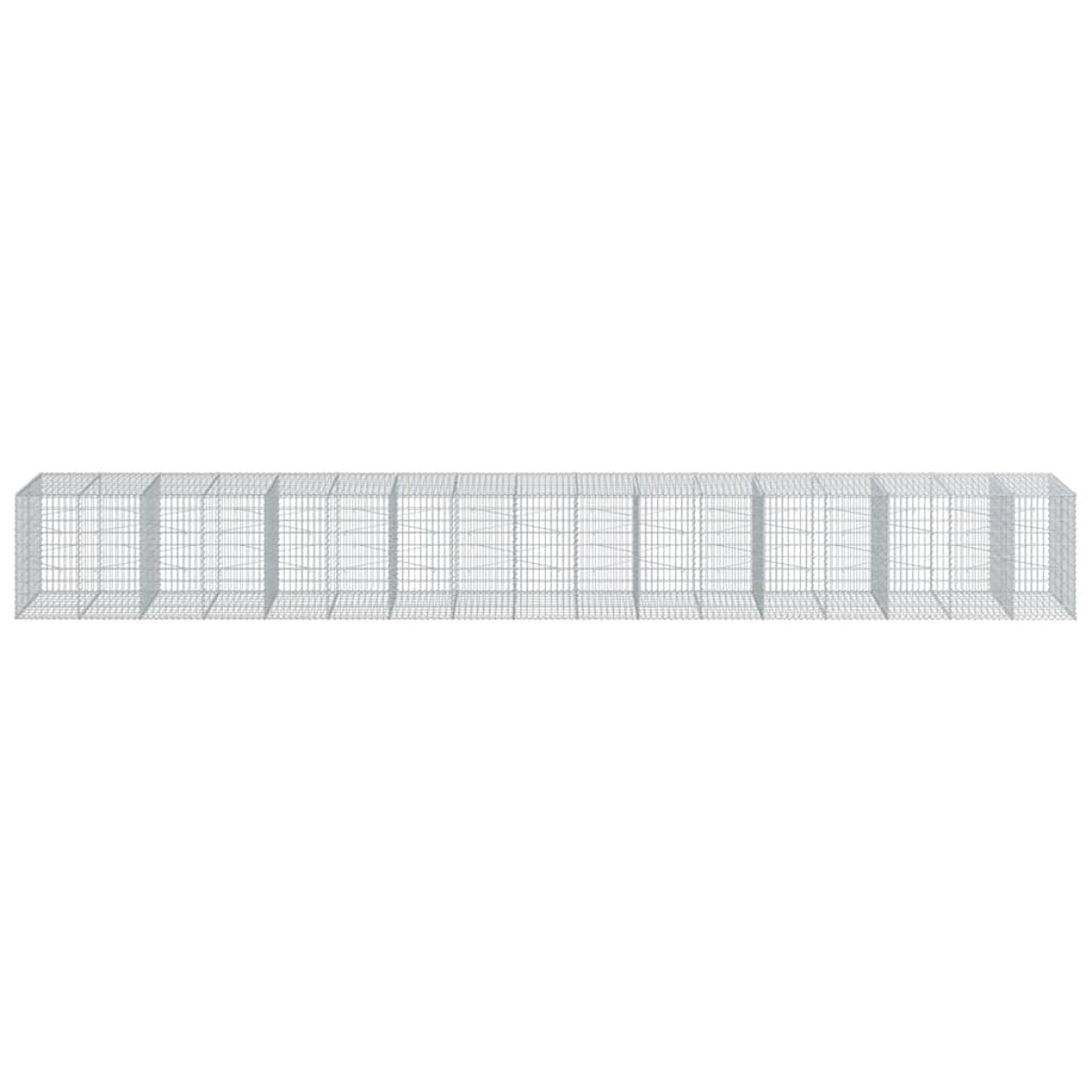 vidaXL Συρματοκιβώτιο με Κάλυμμα 850x100x100εκ από Γαλβανισμένο Χάλυβα