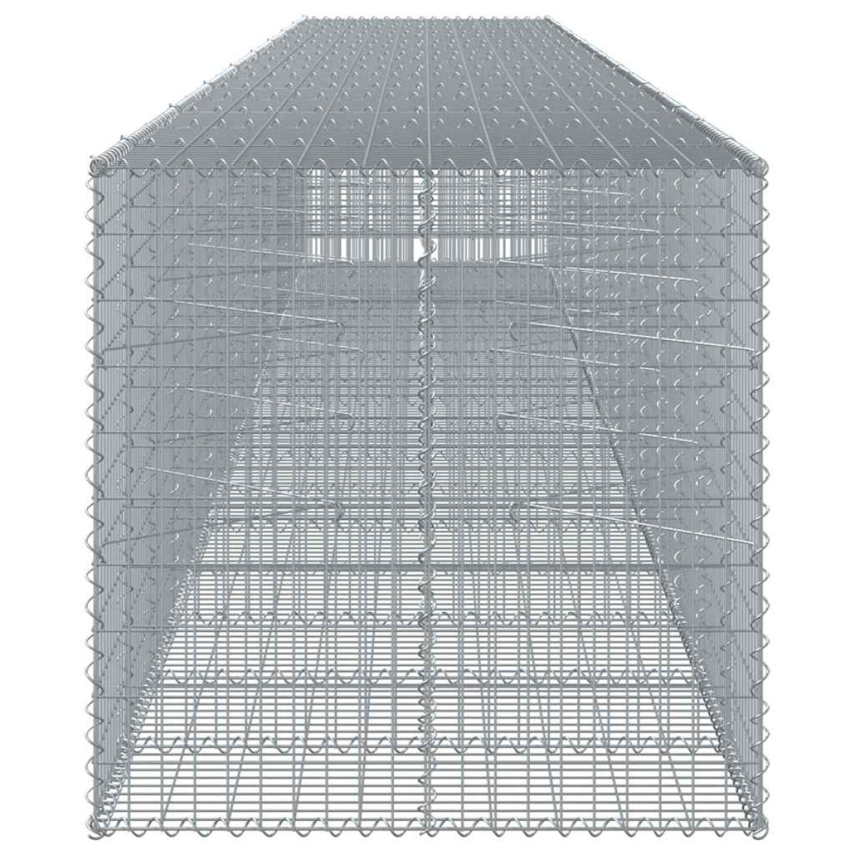 vidaXL Συρματοκιβώτιο με Κάλυμμα 850x100x100εκ από Γαλβανισμένο Χάλυβα