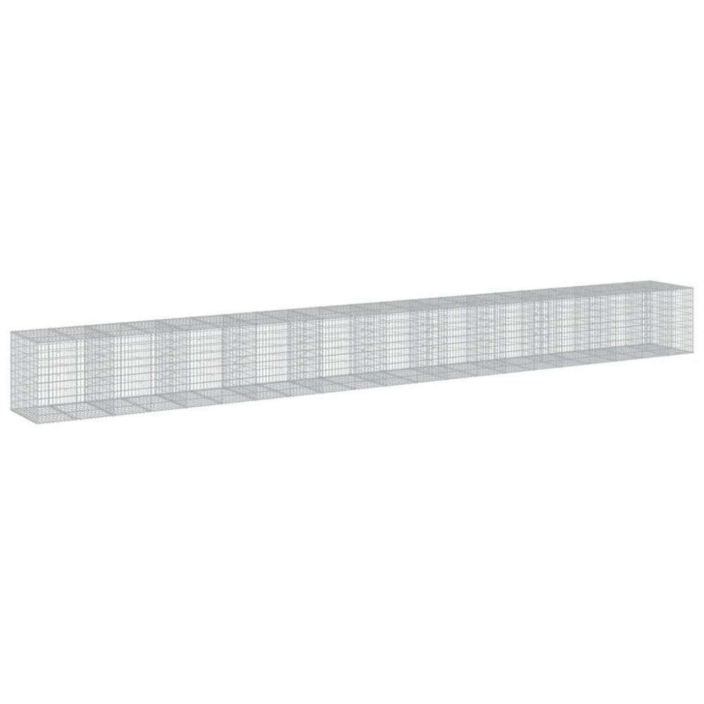 vidaXL Συρματοκιβώτιο με Κάλυμμα 1050x100x100 εκ. Γαλβανισμένο Χάλυβα