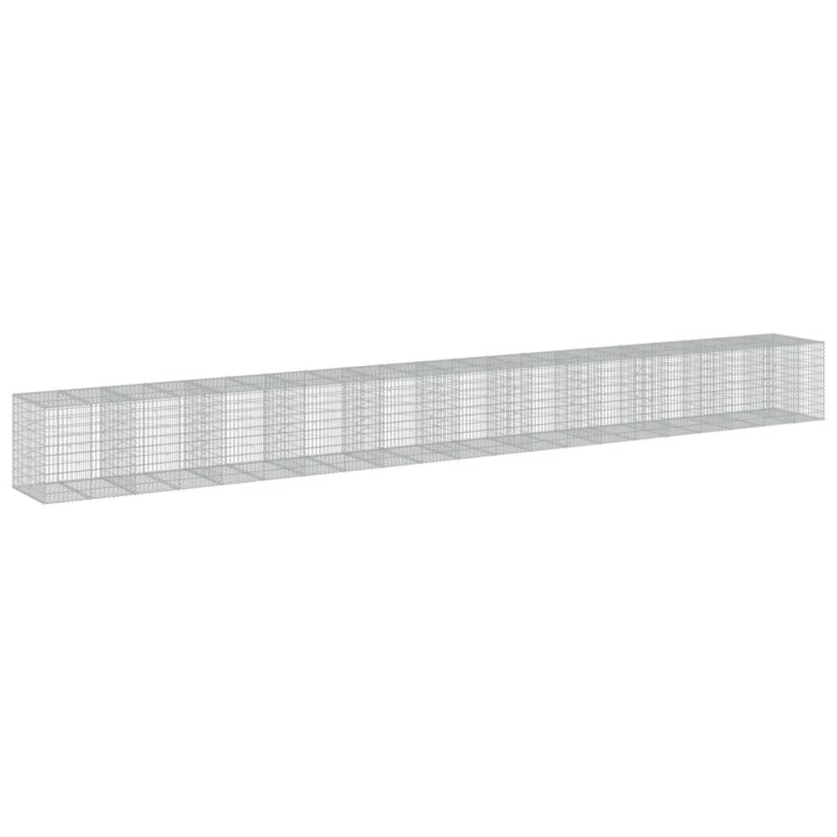 vidaXL Συρματοκιβώτιο με Κάλυμμα 1050x100x100 εκ. Γαλβανισμένο Χάλυβα