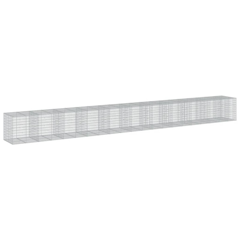 vidaXL Συρματοκιβώτιο με Κάλυμμα 1050x100x100 εκ. Γαλβανισμένο Χάλυβα