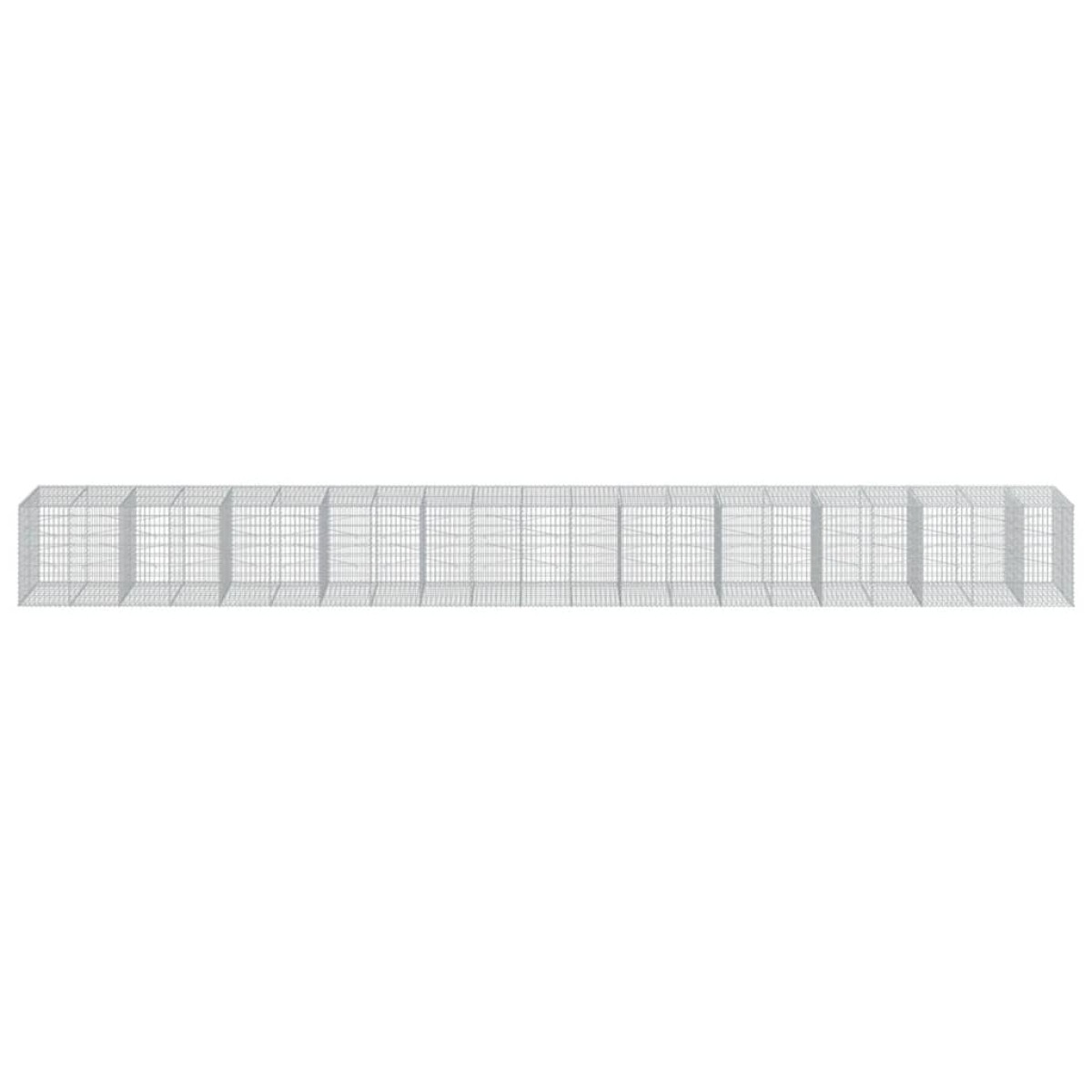 vidaXL Συρματοκιβώτιο με Κάλυμμα 1050x100x100 εκ. Γαλβανισμένο Χάλυβα