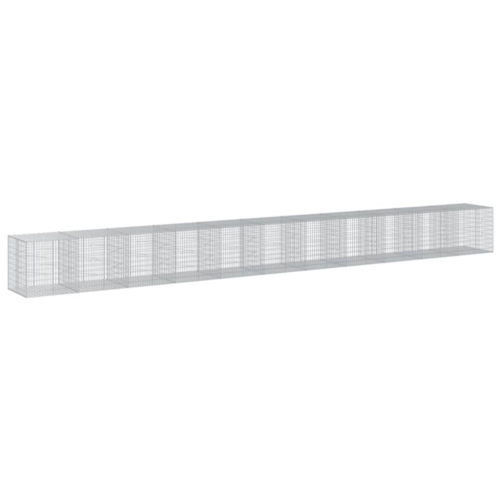vidaXL Συρματοκιβώτιο με Κάλυμμα 1100x100x100 εκ. Γαλβανισμένο Χάλυβα