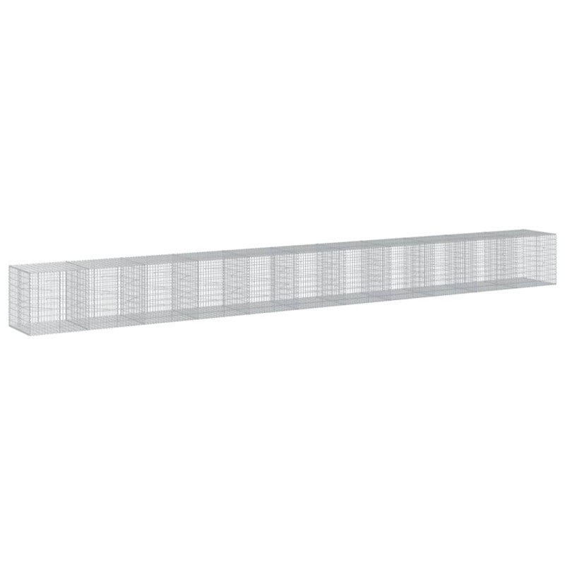 vidaXL Συρματοκιβώτιο με Κάλυμμα 1100x100x100 εκ. Γαλβανισμένο Χάλυβα