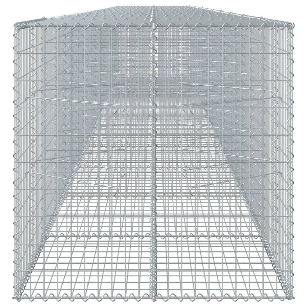 vidaXL Συρματοκιβώτιο με Κάλυμμα 1100x100x100 εκ. Γαλβανισμένο Χάλυβα