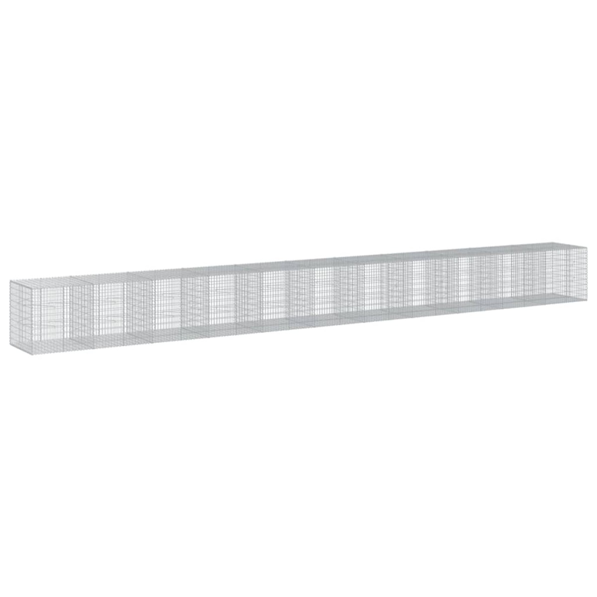 vidaXL Συρματοκιβώτιο με Κάλυμμα 1100x100x100 εκ. Γαλβανισμένο Χάλυβα