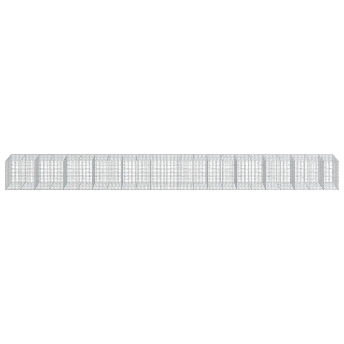 vidaXL Συρματοκιβώτιο με Κάλυμμα 1150x100x100 εκ. Γαλβανισμένο Χάλυβα