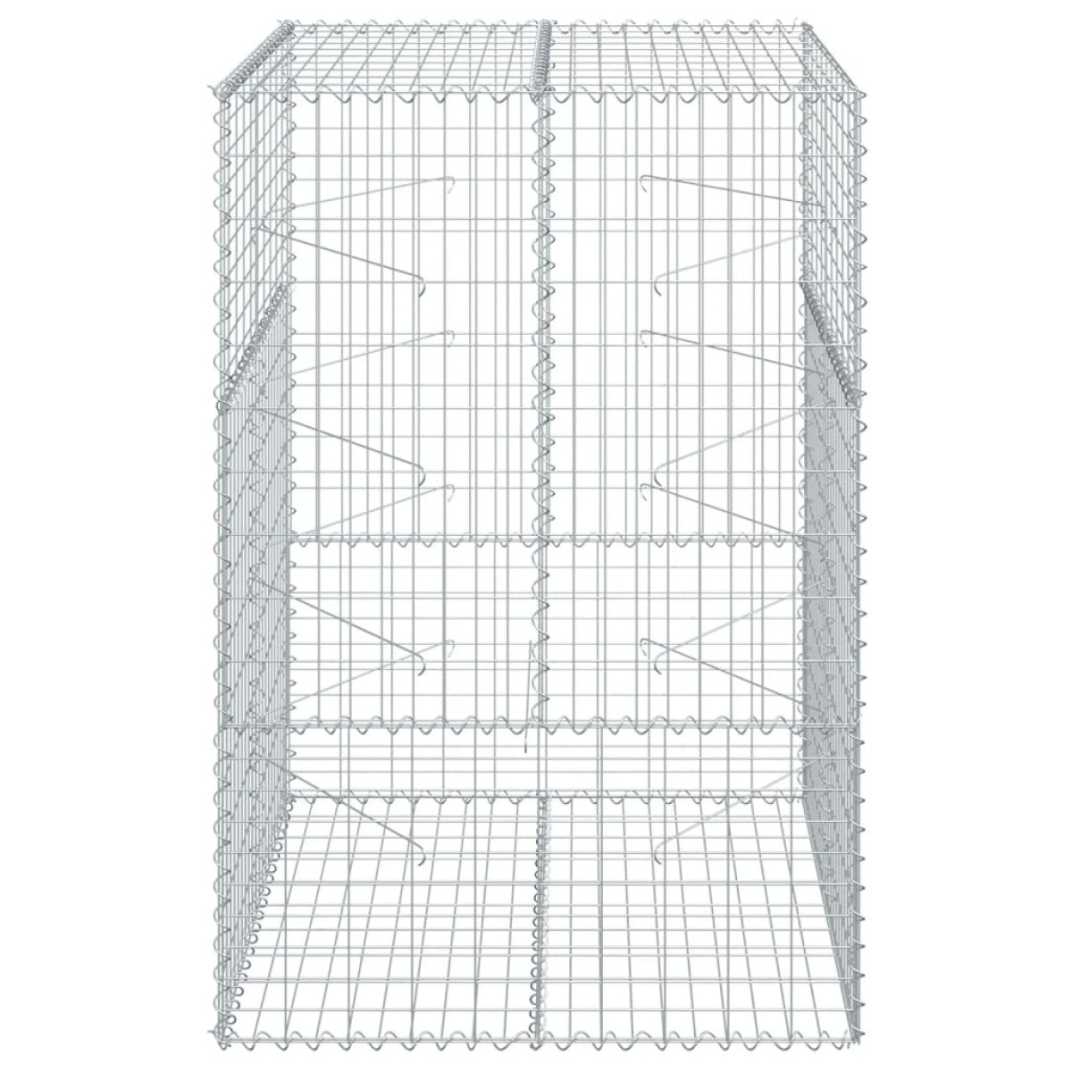 vidaXL Συρματοκιβώτιο με Κάλυμμα 100x100x150εκ από Γαλβανισμένο Χάλυβα