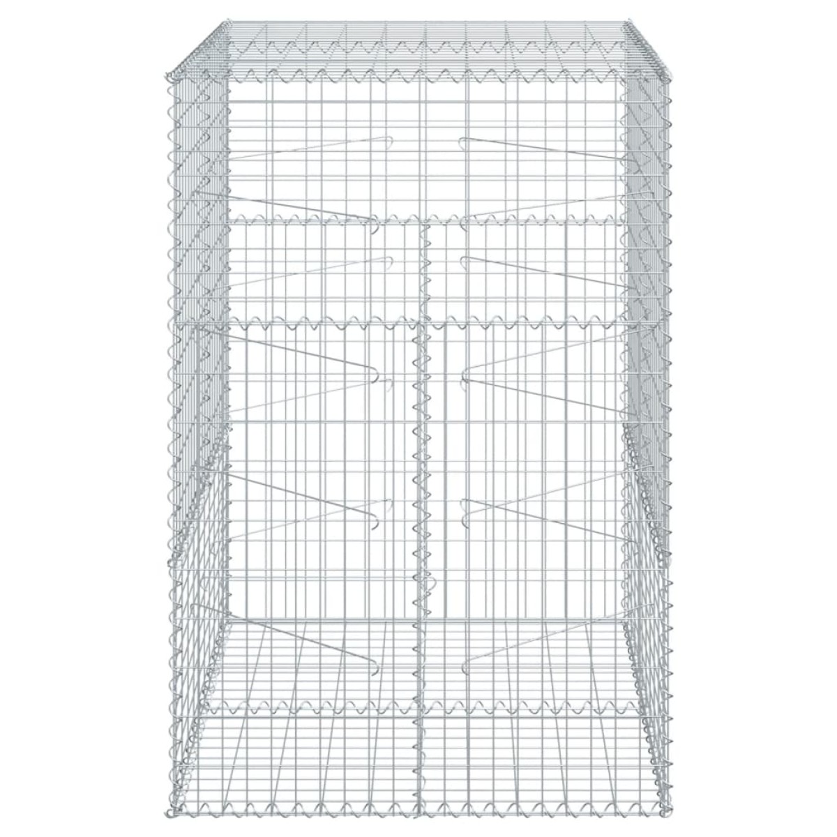 vidaXL Συρματοκιβώτιο με Κάλυμμα 100x100x150εκ από Γαλβανισμένο Χάλυβα