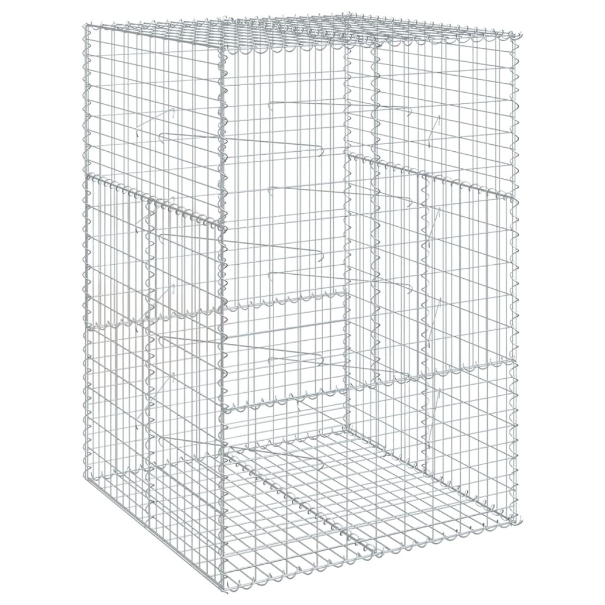 vidaXL Συρματοκιβώτιο με Κάλυμμα 100x100x150εκ από Γαλβανισμένο Χάλυβα