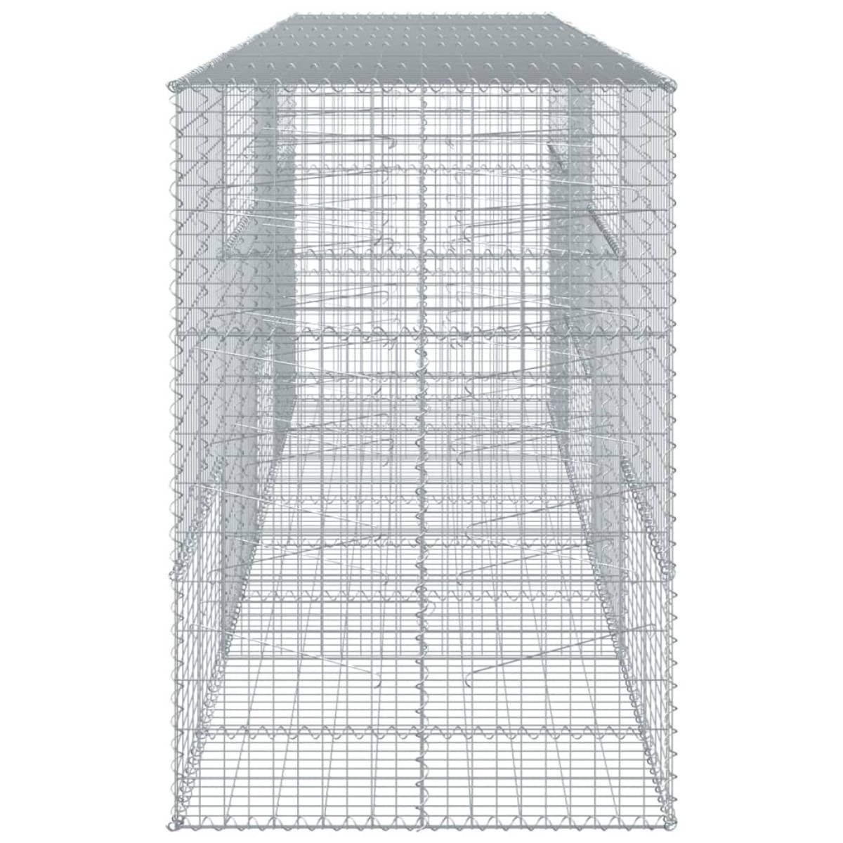 vidaXL Συρματοκιβώτιο με Κάλυμμα 400x100x150εκ από Γαλβανισμένο Χάλυβα