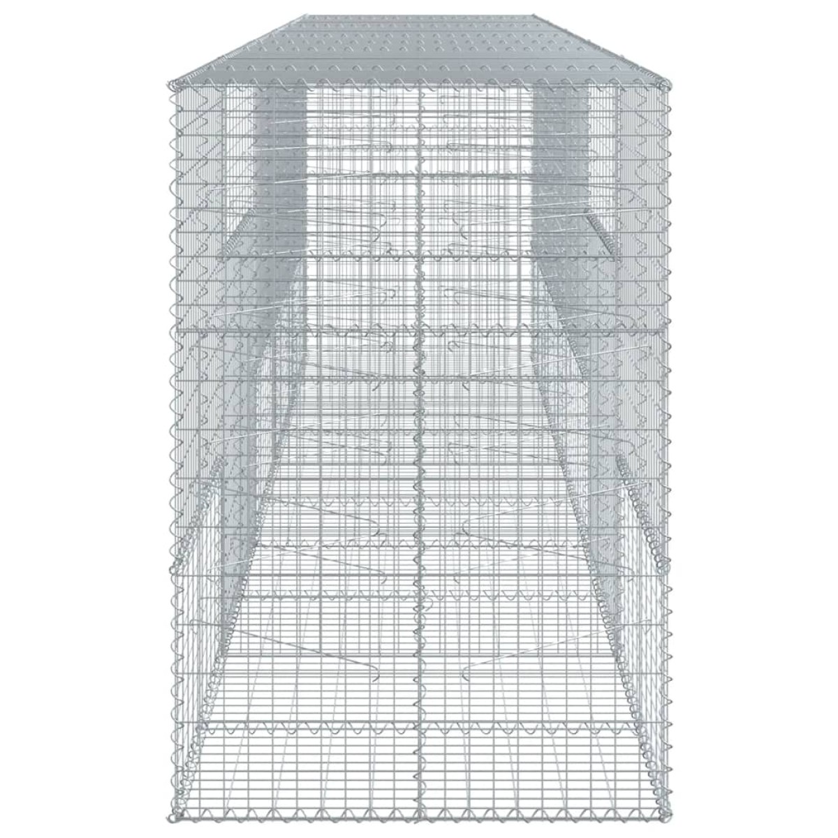 vidaXL Συρματοκιβώτιο με Κάλυμμα 500x100x150εκ από Γαλβανισμένο Χάλυβα