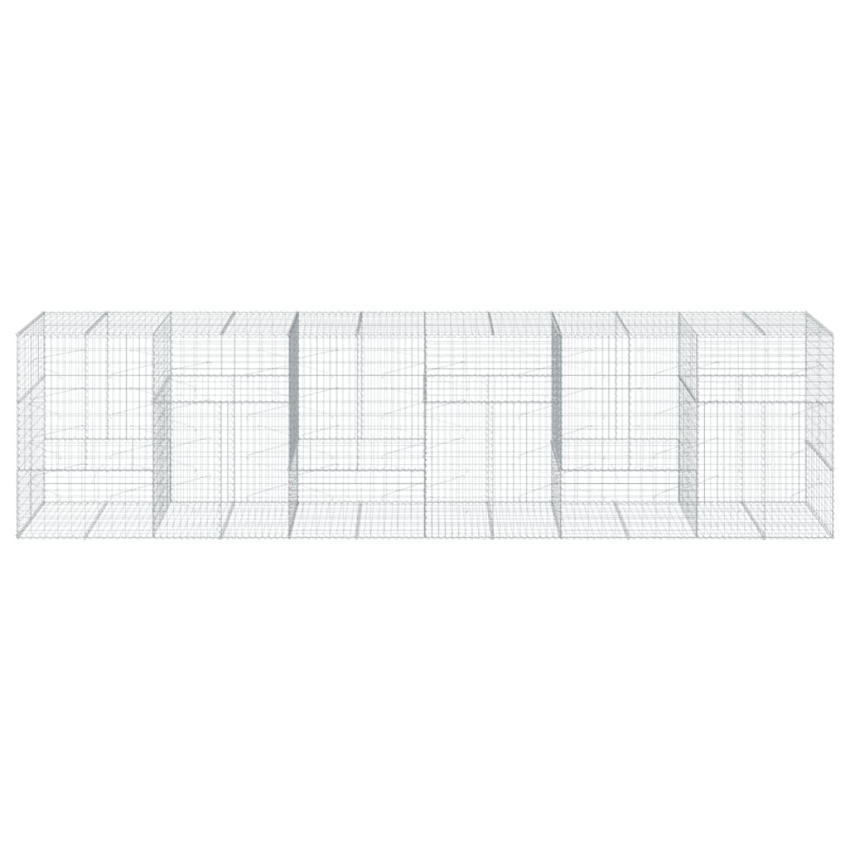 vidaXL Συρματοκιβώτιο με Κάλυμμα 600x100x150 εκ. Γαλβανισμένο Χάλυβα