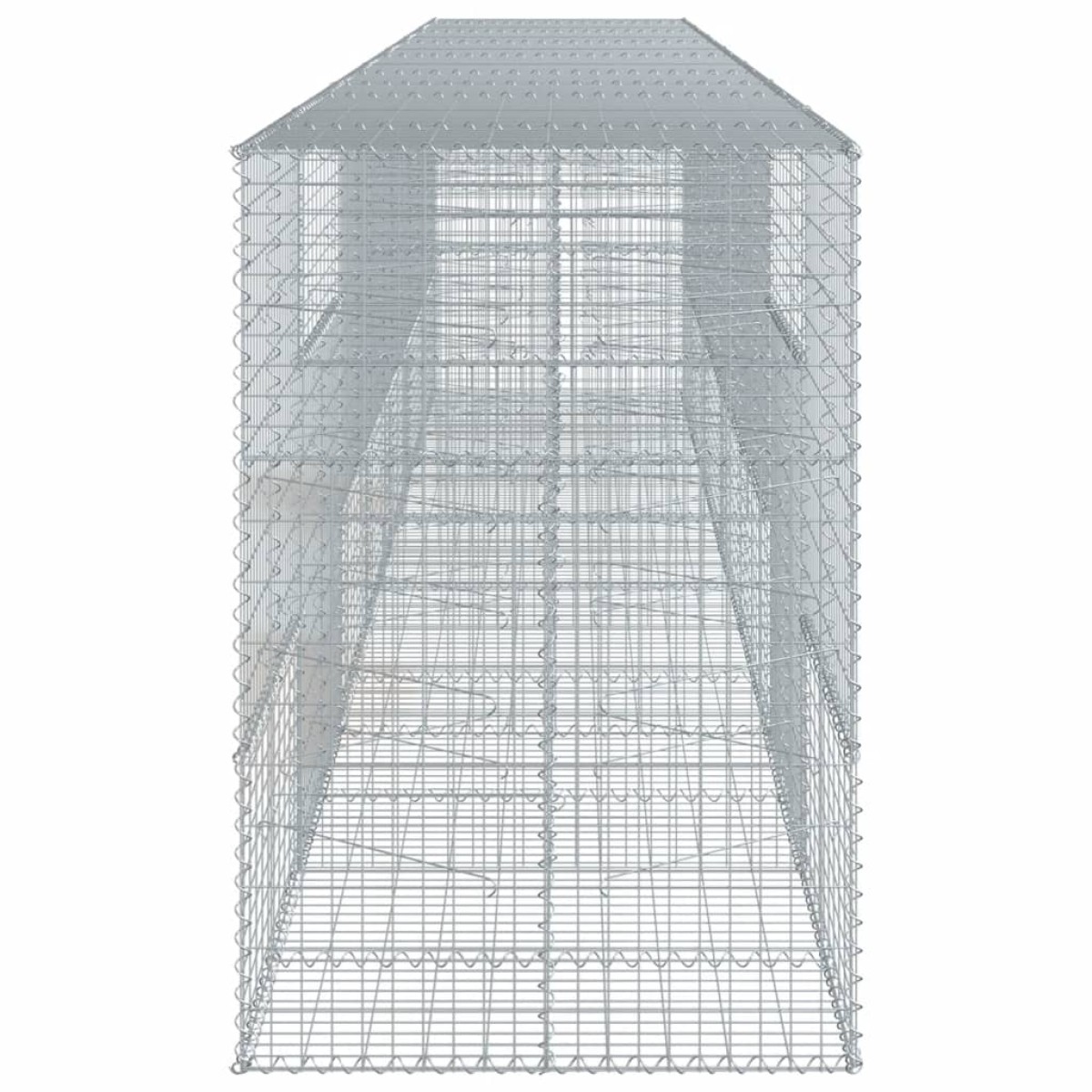 vidaXL Συρματοκιβώτιο με Κάλυμμα 700x100x150εκ από Γαλβανισμένο Χάλυβα