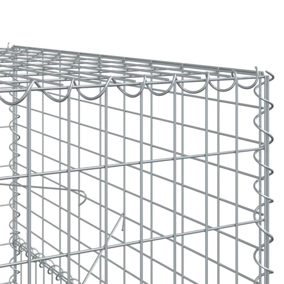 vidaXL Συρματοκιβώτιο με Κάλυμμα 700x100x150εκ από Γαλβανισμένο Χάλυβα