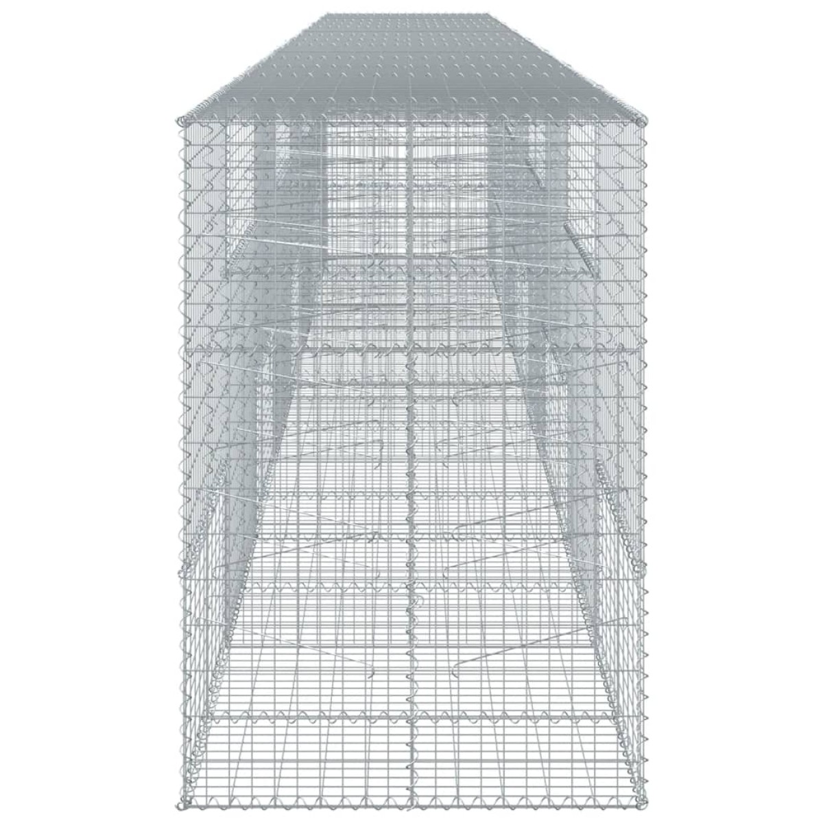 vidaXL Συρματοκιβώτιο με Κάλυμμα 800x100x150εκ από Γαλβανισμένο Χάλυβα