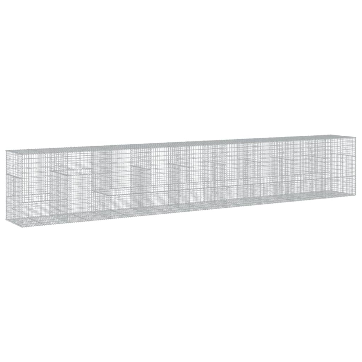 vidaXL Συρματοκιβώτιο με Κάλυμμα 900x100x150εκ από Γαλβανισμένο Χάλυβα