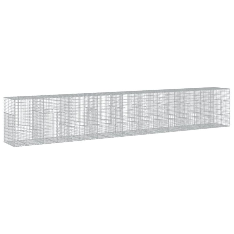 vidaXL Συρματοκιβώτιο με Κάλυμμα 900x100x150εκ από Γαλβανισμένο Χάλυβα