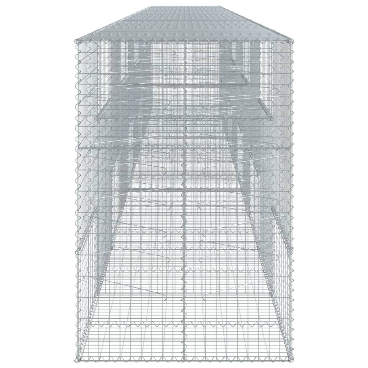vidaXL Συρματοκιβώτιο με Κάλυμμα 1000x100x150 εκ. Γαλβανισμένο Χάλυβα