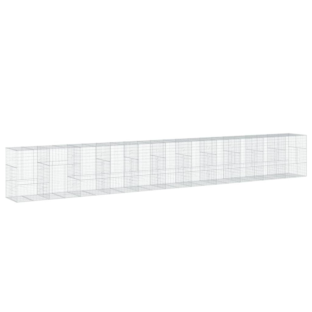 vidaXL Συρματοκιβώτιο με Κάλυμμα 1100x100x150 εκ. Γαλβανισμένο Χάλυβα
