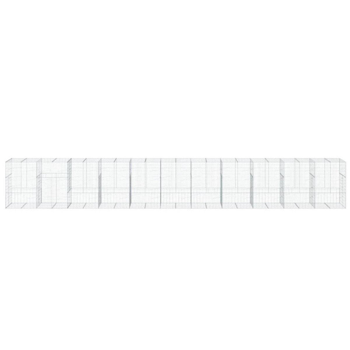 vidaXL Συρματοκιβώτιο με Κάλυμμα 1100x100x150 εκ. Γαλβανισμένο Χάλυβα