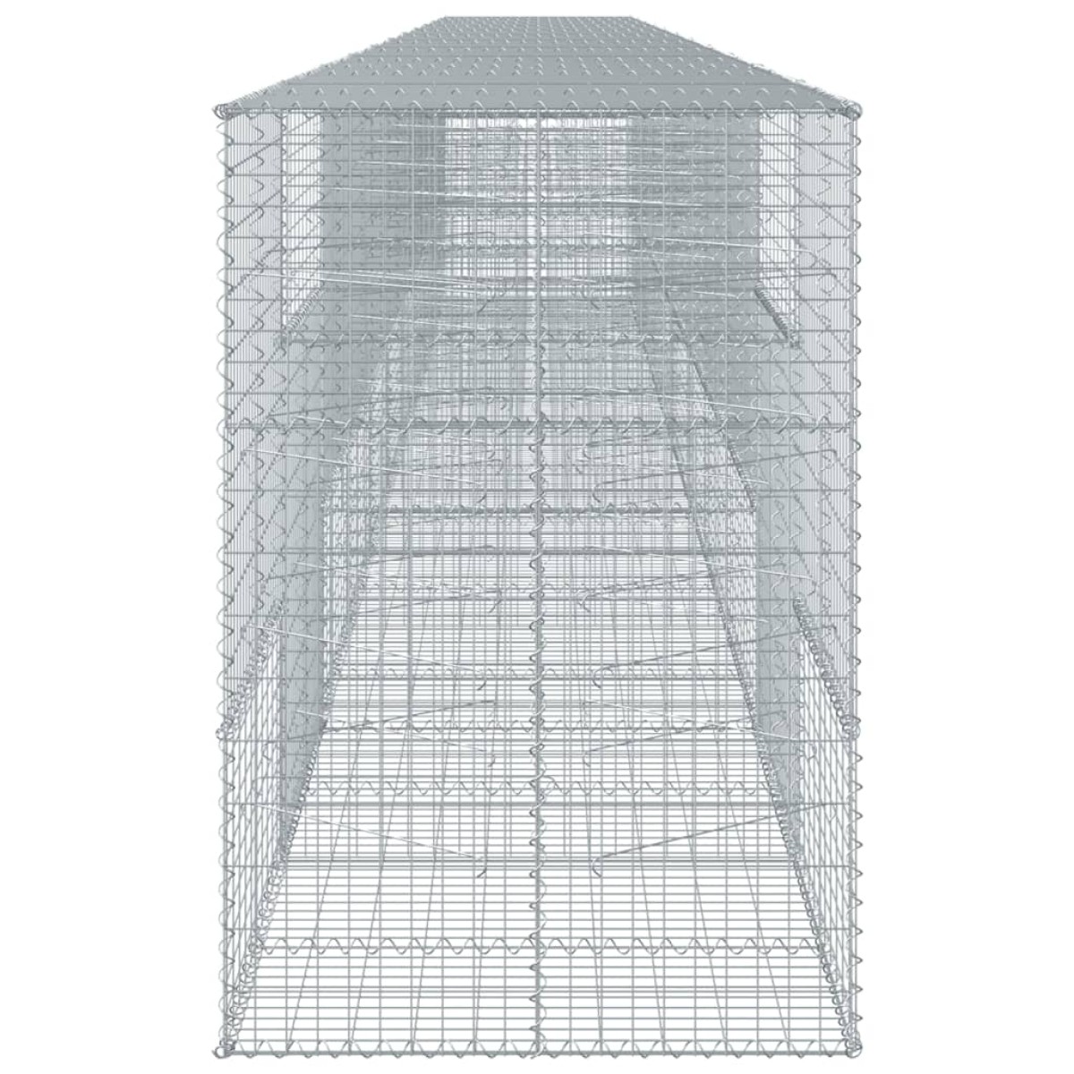 vidaXL Συρματοκιβώτιο με Κάλυμμα 1100x100x150 εκ. Γαλβανισμένο Χάλυβα